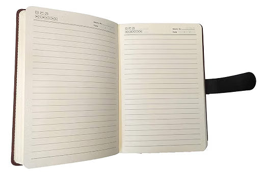 AccuPrints A5 Notebook with PU Leather Belt Lock Pages 200 for Office