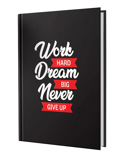 AccuPrints Hard Bound Paper Notebook|Compact Size A5 (8.25 x 5.7)|200 Pages, 80 gsm|Flat Opening Hardbound Work diary-01