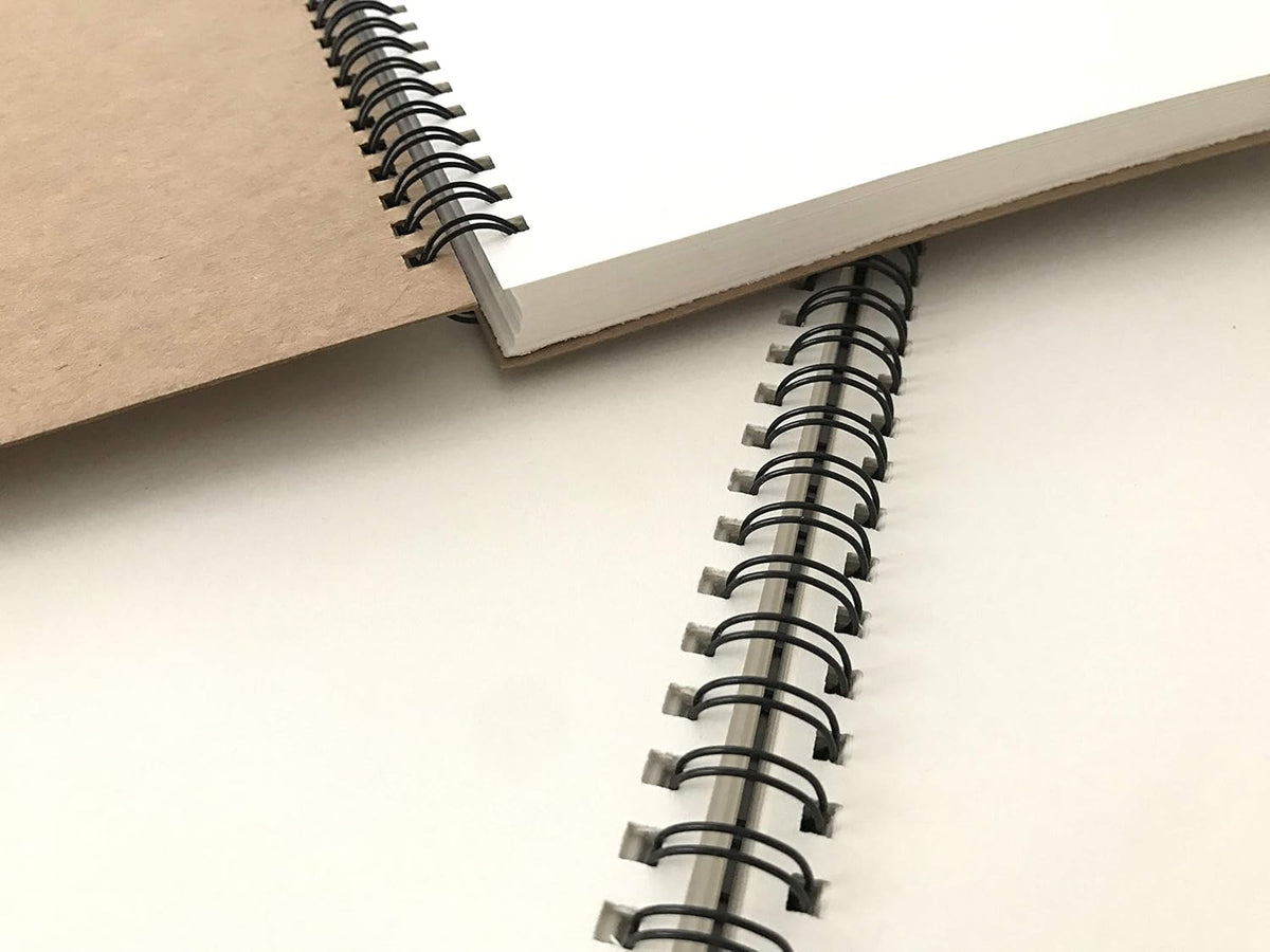 AccuPrints A5 (5.5x8.2 inch) Pack of 2 Craft Notebook, 80 leaf 160 Pages,Blank or Unruled | Travel Writing Notebook,Journal,Notepad,Sketchbook|For Students,Office College Spiral Diary