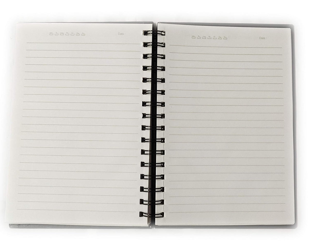 AccuPrints wiro Hard bound Size -A5 (6 by 9 inch) Notebook Diary Ruled 200 pages-Notebook Diary (Multicolor)