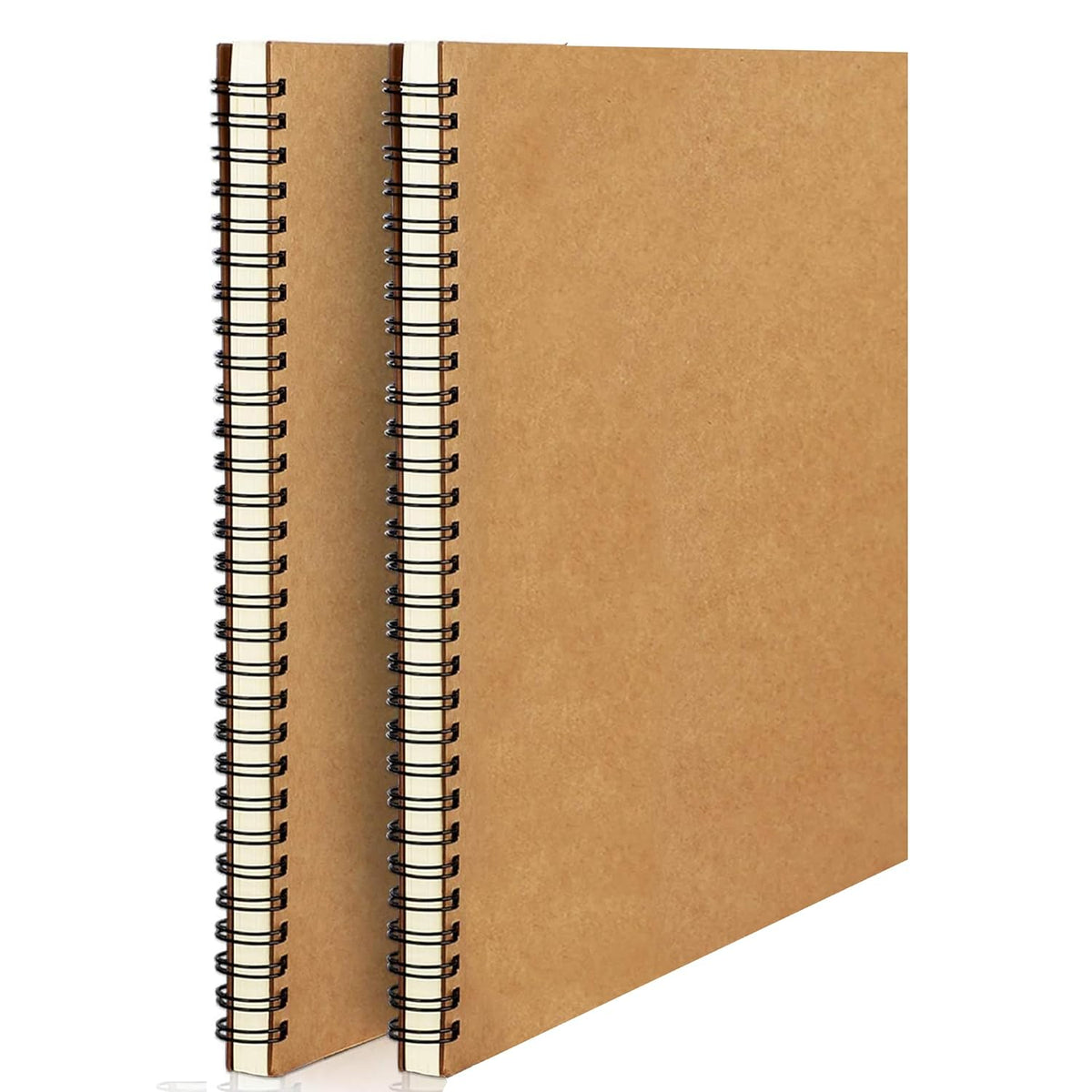 AccuPrints A5 (5.5x8.2 inch) Pack of 2 Craft Notebook, 80 leaf 160 Pages,Blank or Unruled | Travel Writing Notebook,Journal,Notepad,Sketchbook|For Students,Office College Spiral Diary